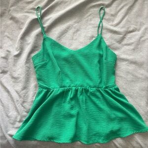 Monteau Los Angeles Green Babydoll Top